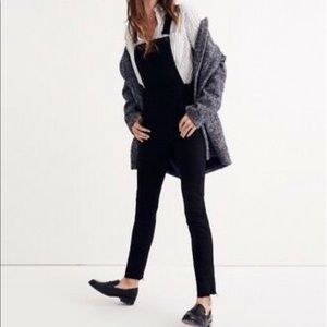 MADEWELL skinny raw hem overalls - XS